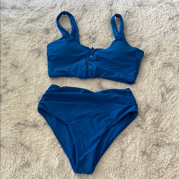 Zaful Other - Zaful Vibrant Blue High Waisted Bikini